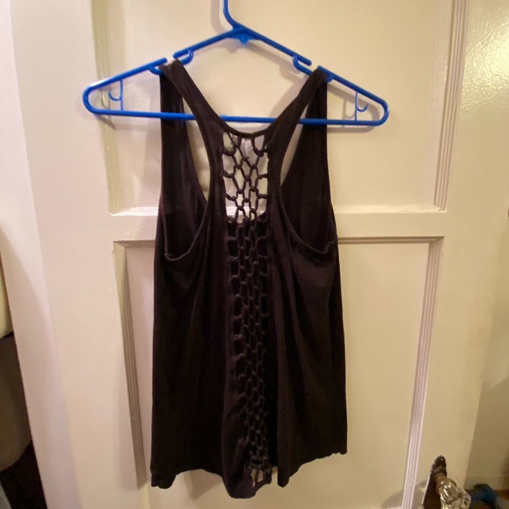 Ripcurl black net back sexy tank top